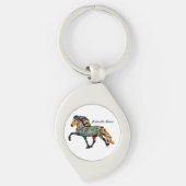 Pop Art IJslands Paard Sleutelhanger (Voorkant)