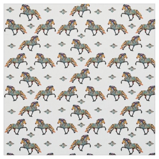 Pop Art IJslands Paard Stof (Swatch)