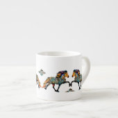 Pop Art IJslandse paarden Espresso Kop (Voorkant rechts)