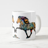 Pop Art IJslandse paarden Giant Coffee Mok (Voorkant rechts)