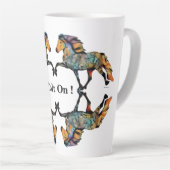 Pop Art IJslandse paarden Latte Mok (Rechterhoek)