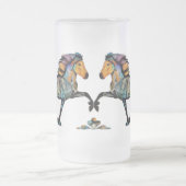 Pop Art IJslandse paarden Matglas Bierpul (Center)