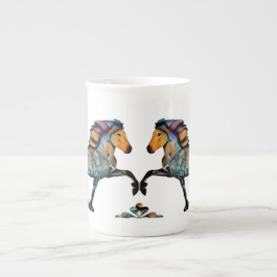 Pop Art IJslandse paarden Porselein Kop