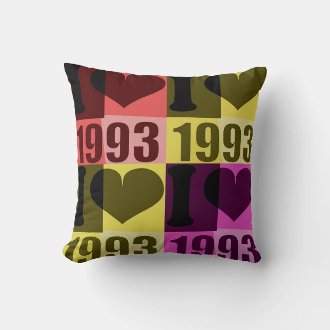 Pop Art - Ik hou van 1993 - Pillow Kussen (Voorkant)