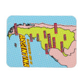 Pop Art Illustrated Argentinië Magneet (Horizontaal)