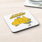 Pop Art Illustrated Australië Bier Onderzetter (Linkerzijde)