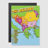 Pop Art Illustrated Balkan kaart (Voorkant / Achterkant)