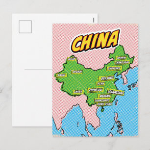 Pop Art Illustrated China kaart