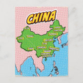 Pop Art Illustrated China kaart (Voorkant)