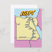 Pop Art Illustrated Egypt kaart (Voorkant / Achterkant)