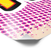 Pop Art Illustrated Frankrijk kaart Foto Afdruk (Hoek)