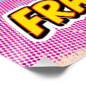 Pop Art Illustrated Frankrijk kaart Perfect Poster (Hoek)