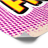 Pop Art Illustrated Frankrijk kaart Poster (Hoek)