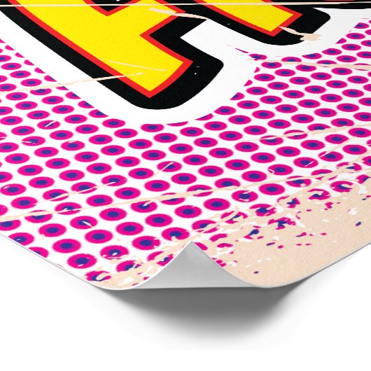 Pop Art Illustrated Frankrijk kaart Poster (Hoek)