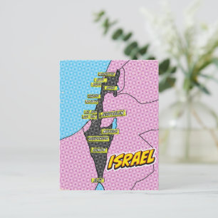 Pop Art Illustrated Israel kaart
