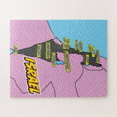 Pop Art Illustrated Israel kaart Legpuzzel (Horizontaal)