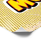 Pop Art Illustrated Marokko kaart Perfect Poster (Hoek)