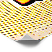 Pop Art Illustrated Marokko kaart Poster (Hoek)