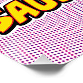 Pop Art Illustrated Saoedi-Arabië kaart Perfect Poster (Hoek)