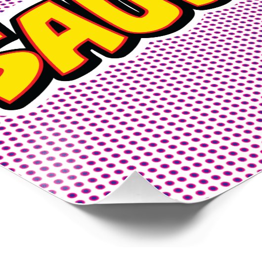 Pop Art Illustrated Saoedi-Arabië kaart Perfect Poster (Hoek)