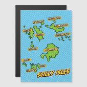 Pop Art Illustrated Scilly Isles kaart (Voorkant / Achterkant)