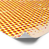 Pop Art Illustrated Tunesië kaart Poster (Hoek)