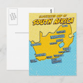 Pop Art Illustrated Zuid-Afrika Briefkaart (Voorkant / Achterkant)