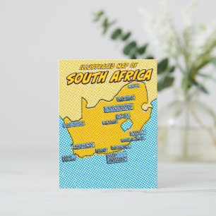 Pop Art Illustrated Zuid-Afrika Briefkaart