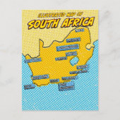 Pop Art Illustrated Zuid-Afrika Briefkaart (Voorkant)