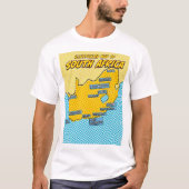 Pop Art Illustrated Zuid-Afrika T-shirt (Voorkant)