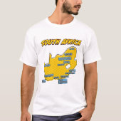 Pop Art Illustrated Zuid-Afrika T-shirt (Voorkant)