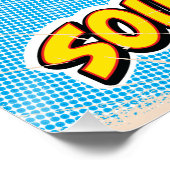 Pop Art Illustrated Zuid-Korea kaart Perfect Poster (Hoek)