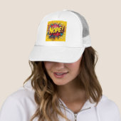 Pop Art Illustratie met Krachtig Geel 'NEE Trucker Pet (In situ)