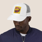 Pop Art Illustratie met Krachtig Geel 'NEE Trucker Pet (In situ)