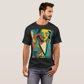 Pop art illustratie t-shirt (Voorkant volledig)
