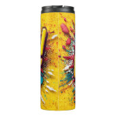 Pop Art Illustration with Bold Yellow 'NOPE Thermosbeker (Achterkant)