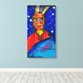 Pop Art Indiaan #1 Canvas Afdruk (Insitu (Houten vloer))
