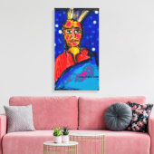Pop Art Indiaan #1 Canvas Afdruk (Insitu (Woonkamer))