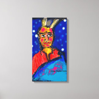 Pop Art Indian #1 Canvas Afdruk