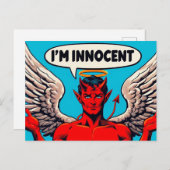 Pop Art Innocent Devil Briefkaart (Voorkant / Achterkant)