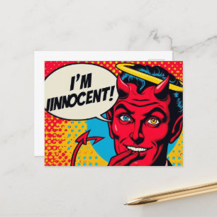 Pop Art Innocent Devil Briefkaart