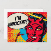 Pop Art Innocent Devil Briefkaart (Voorkant / Achterkant)