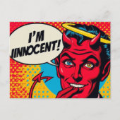 Pop Art Innocent Devil Briefkaart (Voorkant)