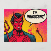 Pop Art Innoocent Devil Comic Briefkaart (Voorkant)