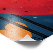 Pop Art Intenso: Rostro y Corazones Foto Afdruk (Hoek)