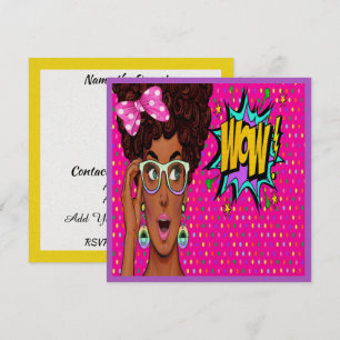Pop Art Invitation Kaart
