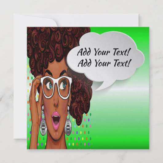 Pop Art Invitation Kaart (Voorkant)