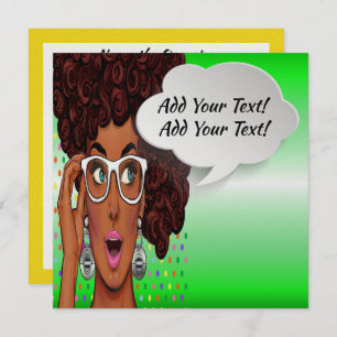 Pop Art Invitation Kaart