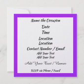 Pop Art Invitation Save The Date (Achterkant)