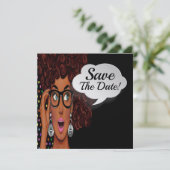 Pop Art Invitation Save The Date (Staand voorkant)